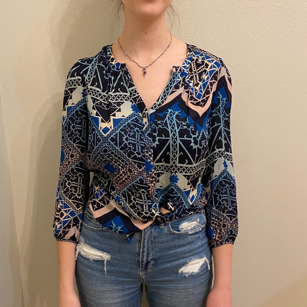 Size M Patterned Blouse From Leifsdottir - image 1